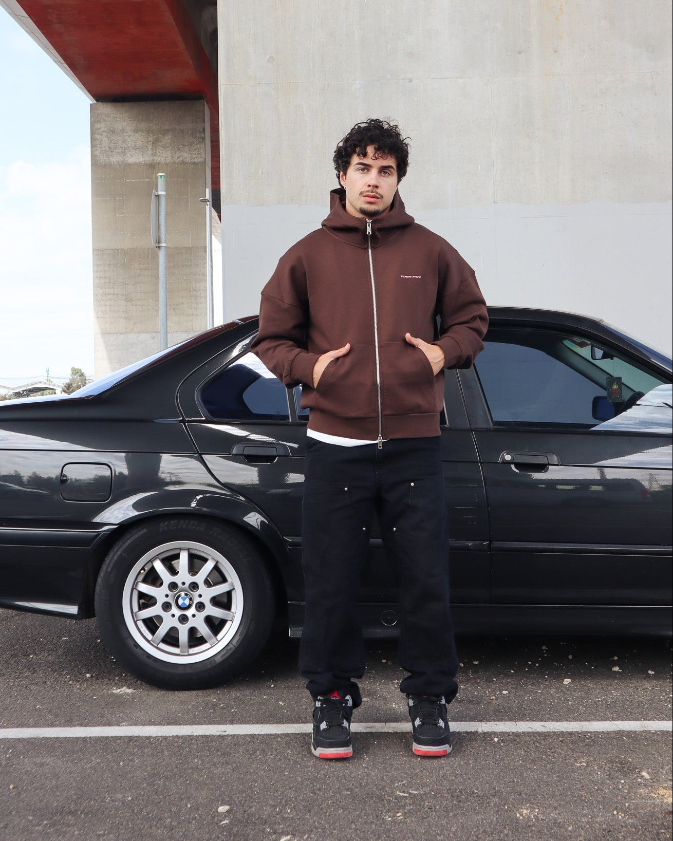 'Chocolate' Zip Sweat